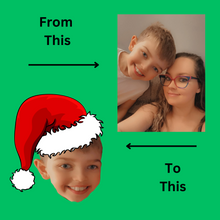 Load image into Gallery viewer, Santa hat Personalized paper