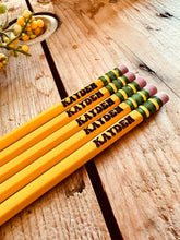 Load image into Gallery viewer, Personalized back to school pencils