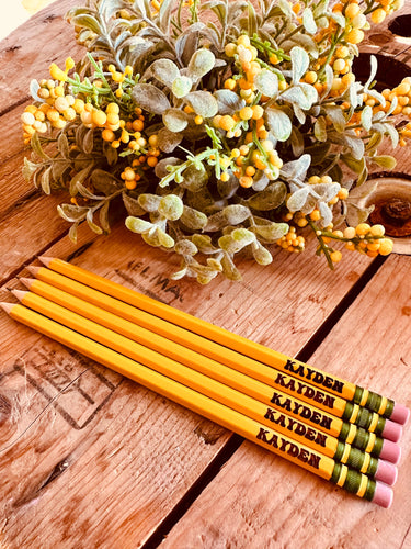 Personalized back to school pencils