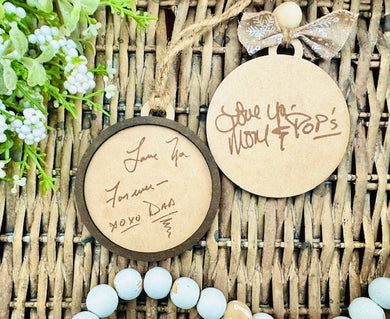 Personalized Handwritten Ornament – Turn Their Handwriting into a Keepsake