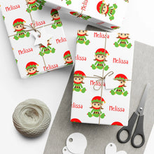 Load image into Gallery viewer, Personalized Elf wrapping paper