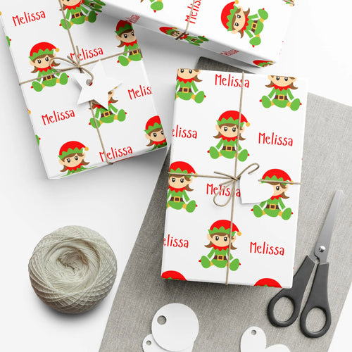 Personalized Elf wrapping paper