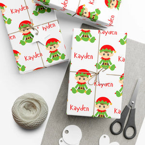 Personalized Elf wrapping paper