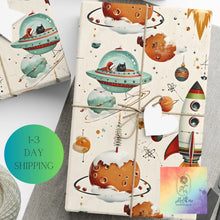 Load image into Gallery viewer, Space Cat Wrapping paper