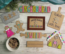 Load image into Gallery viewer, Gingerbread Tiered Tray Set