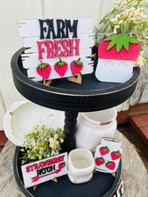 Load image into Gallery viewer, Strawberry Patch Tiered Tray Set