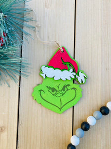 Mean green ornament