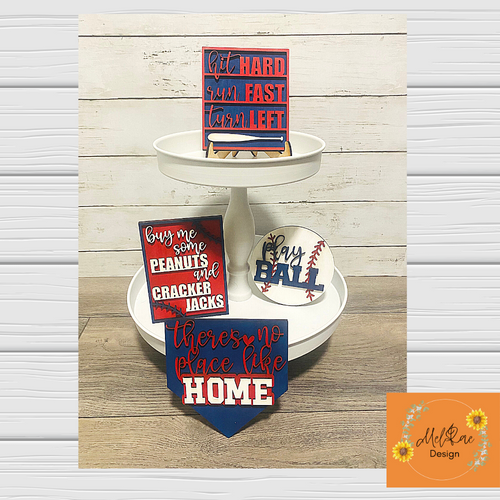 Baseball Tiered Tray Finished Signs