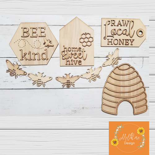 Bee Kind Blank Tiered Tray Signs