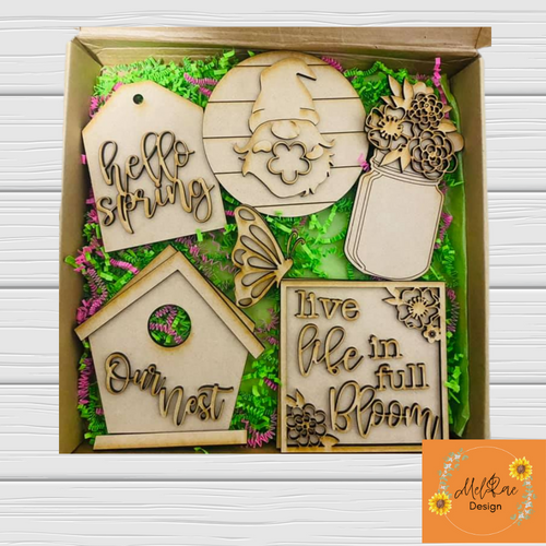 Spring Gnome Tiered Tray Signs