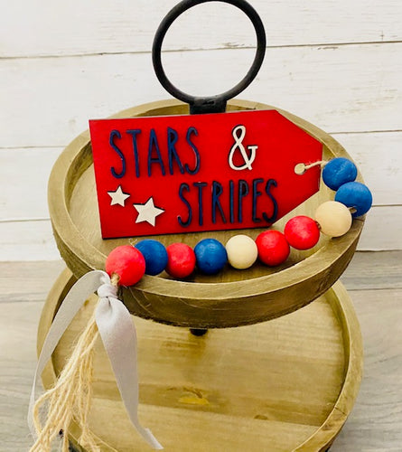 Stars and Stripes Beaded Garland