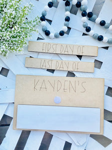 Personalized back to school signs