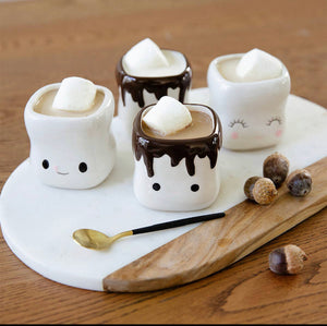 Mini Ceramic Marshmallow Mugs