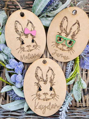 Vintage bunny Easter Basket Tags