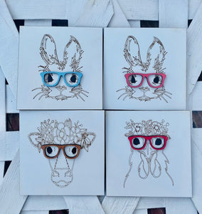 Animals With Glasses sign/Leaning Ladder inserts