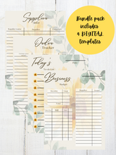 Load image into Gallery viewer, Sunflower Business Budget planner, digital budget planner,budget tracker, small business budget, to do list, small business organization