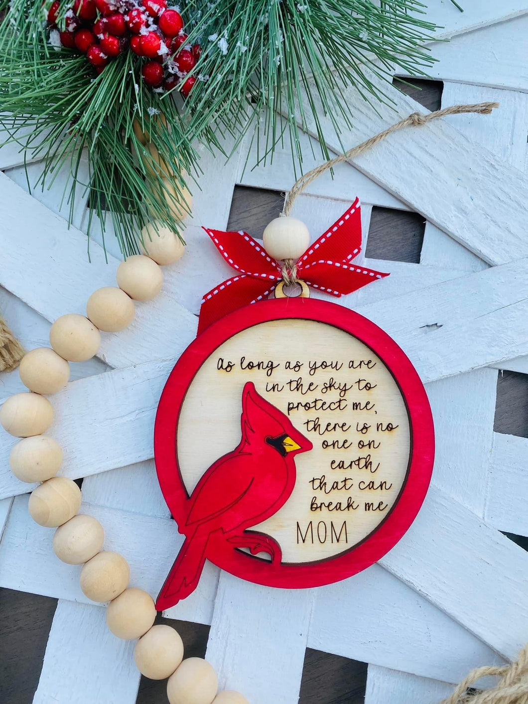 memorial cardinal ornament