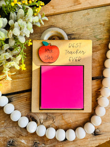 Teacher sticky note holder