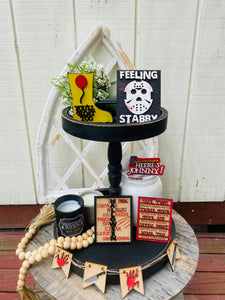 Scary movie tiered tray set