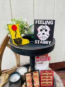 Scary movie tiered tray set