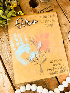 Mother’s Day hand print sign