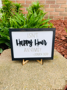 Happy hour sign