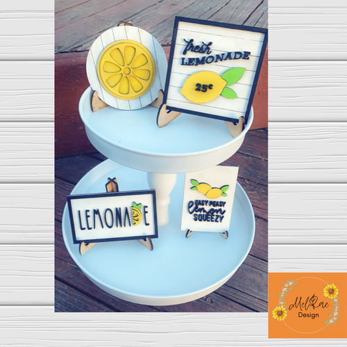 Lemon Tiered Tray Finished Signs