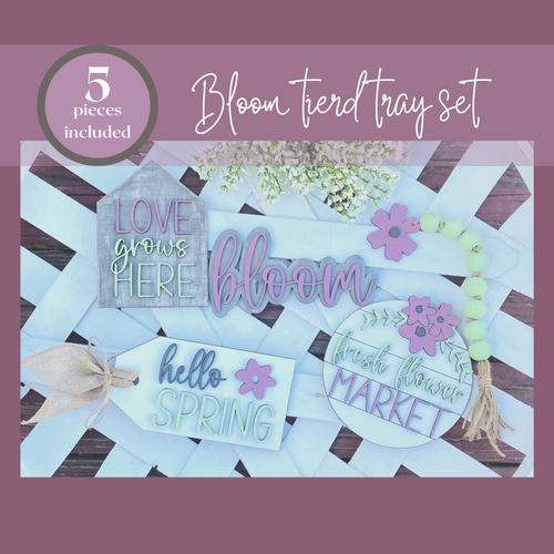Bloom Tiered Tray Sign Set